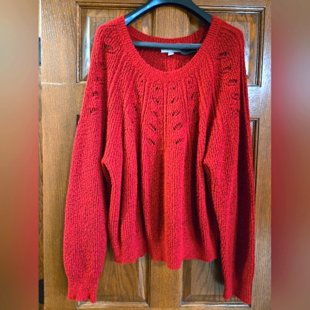 Knox Rose Cable Crewneck Women's sweater Size XXL